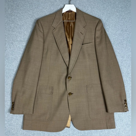 Hart‎ Schaffner Marx Blazer Mens 44 Brown Jack Nicklaus Golf Sport Coat Jacket
